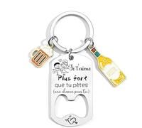 LKJHGF Cadeau Saint Valentin,Idée Cadeau Amoureux pour Homme & Femme, Porte Clé Couple,Cadeaux Amour pour Couple Original Saint Valentin Noël Anniversaire Mariage, Lui et Elle, Son Mari, Sa Femme (4)