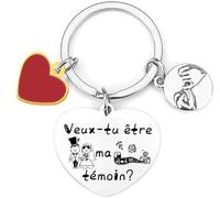 LKJHGF Cadeau Témoin Porte clef Veux-tu être ma témoin carte - Cadeau témoin mariage - Demande témoin mariage femme homme (1)