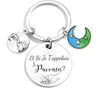 LKJHGF Cadeau Veux tu etre mon parrain Porte Clé Parrain Cadeau Parrain Demande Personnalisé décapsuleur Anniversaire cadeau parrain bapteme Homme Anniversaire Fête Des Pères