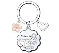 LKJHGF Cadeaux Filleule Porte Clés Filleule Porte-clés de de Filleule Cadeau Anniversaire pour ma Filleule Cadeau de fin d'étudescadeau Filleule Cadeau Filleule Marraine Cadeau Filleule Noël (2)