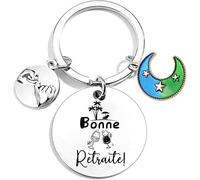 LKJHGF Porte-Clés Cadeau Départ Retraite - Pour Femme et Homme Collègue - Vœux Heureuse Bonne Retraite