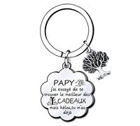 LKJHGF Porte-clés du Papy Cadeau du Papy Porte-clés pour hommes,Cadeau pour la fête des pères,Cadeaux d'anniversaire,Cadeaux de Noël (papy)