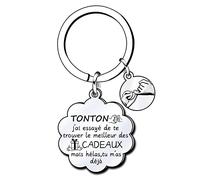 LKJHGF Porte-clés du Tonton Cadeau du Tonton Porte-clés pour hommes,Cadeau pour la fête des pères,Cadeaux d'anniversaire,Cadeaux de Noël (tonton)