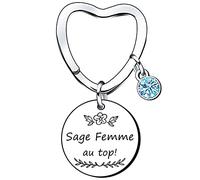 LKJHGF Porte-clés Sage-femme de Charme Top Cadeau Naissance Unisexe