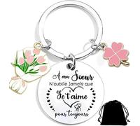 LKJHGF Porte-clés Soeur de Cœur, Cadeau pour Amie Proche ou Meilleure Amie, Idée Originale Cadeau pour Anniversaire Noël ou Amitié, Prêt à Offrir à Ta Soeur de Cœur