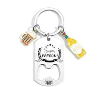 LKJHGF Super Patron Porte Clef - Porte Clef Inox Idée Cadeau pour son Boss Ouvre Anniversaire Patron Cadeau pour son Chef Homme Accessoire Humour