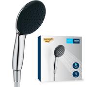 LKJKJ-Vitalio Start 110, Ensemble de douche avec Douchette 1 jet (Pluie), Flexible de douche 1.5m), Economie d'Eau, Procédé anti-calcaire, Chromé, 26720001