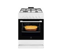 Electrolux Cuisinière gaz LKK620010W 4 foyers 60x60 Multifonction blanc 57 L