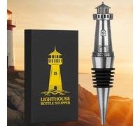 LKKCHER Bouchon de vin en Forme de Phare Nautique, Cadeaux de vin pour Les Hommes, Les Femmes et Les Amateurs de Pharos, Bouchons de Bouteille pour Le vin, Le Champagne et Le Prosecco.