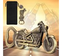 LKKCHER Décapsuleur de Bière en Forme de Moto, Cadeau d'Anniversaire pour Homme, Saint-Valentin, Fête des Pères, Zinc, Poli, 1 Unité