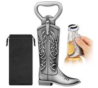 LKKCHER Décapsuleur pour homme, bottes de cowboy, décapsuleur, décoration de cowboy, cadeau d'anniversaire pour homme, papa, père, mari, argent