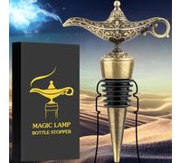 LKKCHER DESIGN Bouchon de vin de la Lampe Magique d'Aladin, Cadeau d'anniversaire, Cadeau de Noël, Cadeau de vin pour Homme, père, Femme, Bouchon de Bouteille pour Le vin, Le Champagne et Le Prosecco