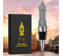 LKKCHER DESIGN Cadeaux souvenirs de Londres, bouchon de vin Big Ben, cadeau de vin pour homme et femme, bouchons de bouteille pour vin, prosecco, cadeaux d'anniversaire, économiseur de vin,