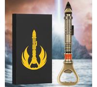 LKKCHER DESIGN Décapsuleur 2 en 1 en bronze et ouvre-boîte manuel - Cadeau d'anniversaire, de Noël, de bière pour homme, père, lui, cadeau souvenir pour les fans de films de science-fiction