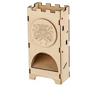 LKKCHER DESIGN Plateau à dés DND Monstre Pieuvre, Tour à dés en Bois, Accessoires DND, Outils de Jeux de Table pour RPG, boîte de Rangement Portable et Pliable pour dés (dés Non Inclus)