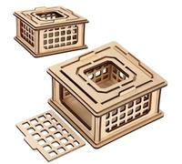 LKKCHER DESIGN Prison des dés DND, marron, 3.86 x 3.86 x 2.01 inches, Rustique