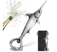 LKKCHER Swordfish Décapsuleur de bière, cadeau de pêche pour pêcheur, décoration d'espadon, cadeau d'anniversaire, fête des pères, cadeau de Noël pour homme, femme, papa, pêcheur, accessoires de bière
