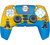 Lkljij-- Kimetsu No Yaiba Combo Pack, Coque Rigide + Grips + Sticker Pour Ps5 Dualsense, Tanjiro Kamado