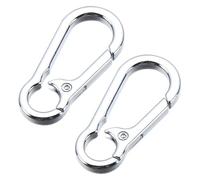 LKLNCXC Clips à Pression Lot de 1/2/5 mousquetons en Alliage Zinc plaqué, Boucles à Ressort, Clips for Sacs Main, gâchette, matériel for Porte-clés(Silver-2pcs)
