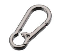 LKLNCXC Clips à Pression Lot de 1/2/5 mousquetons en Alliage Zinc plaqué, Boucles à Ressort, Clips for Sacs Main, gâchette, matériel for Porte-clés(Black-1pc)