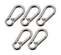 LKLNCXC Clips à Pression Lot de 1/2/5 mousquetons en Alliage Zinc plaqué, Boucles à Ressort, Clips for Sacs Main, gâchette, matériel for Porte-clés(Black-5pcs)