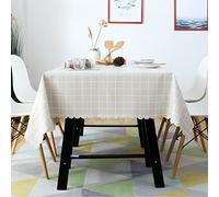 LKLNCXC Nappe Nappe Lavable Grande Nappe en PVC Moderne, rectangulaire Vinyle, Grise, 90x90cm(Light Square,110x170CM)