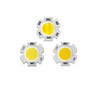 LKLNCXC Spots à LED Lampes COB LED 12V 24V DC, 5 pièces, Perles Blanc Chaud, Panneau Lumineux Double Couleur 3W 5W, Rond en Aluminium 20mm for projecteur(Cct(w. Nw. Ww),DC 12V-3W)