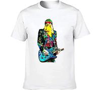 LKMGFD DestroyMomentBillyGibbonsZzSingerLeadGuitarPlayerTShirt White(XX-Large)