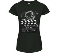 LKMGFD Dogs Rule The World Movie Black Pug Funny Womens Petite Cut T-T-Shirts à Manches Courtes(XX-Large)