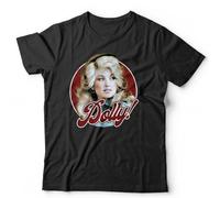 LKMGFD Dolly Retro Vintage TT-Shirts à Manches Courtes Unisex & Kids - Country Western Music Parton(Large)