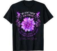 LKMGFD Domestic Violence Awareness Flower We Don't Know How Strong T-T-Shirts à Manches Courtes(X-Large)