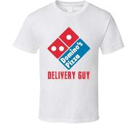 LKMGFD Domino's Pizza Restaurant Delivery Guy Funny Halloween T T-Shirts à Manches Courtes White(Large)