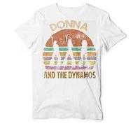 LKMGFD Donna and The Dynamos T-T-Shirts à Manches Courtes Mamma Mia Music, Dynamos Perform Musical Short-Sleeve T-T-Shirts à Manches Courtes(Small)
