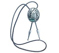 LKMY Bolo tie bronze hurlant loup au clair de lune Western cowboy bolo tie, 3D wolf head Filigree bolo tie pour hommes femmes
