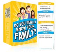 LKNBIF Do You Really Know Your Family - 3 à 8 joueurs - Jeu de fête amusant pour adultes - Rempli de démarreurs et de défis - Idéal pour les enfants, les adolescents et les adultes