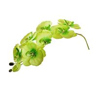 LKPOMI 6 Pièces 27,6 Pouces Fleurs de Phalaenopsis Artificielles Vertes 8 Têtes Tiges D'orchidées en Soie Branches Faux Arrangement Floral pour la Décoration de la Maison de Fête de Mariage(Vert)