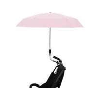 LKPOMI Parapluie de Chaise de 35 Pouces avec Pince Universelle, Protection Solaire, Résistant à la Pluie, à Clipser, pour Fauteuil Roulant, Plage, Extérieur, Portable, pour Chaise de Camping,(Rose)