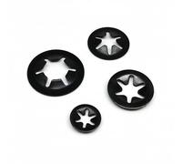 Lkq-Rondelles d'arrêt 65Mn Steel 304 Stainless Steel M2 To M12 External Circlip Self-Locking Retaining Clip Push On Shaft Bearing Snap Ring Washer, solide et durable(Black 65mn steel,100pcs M2.5x8)