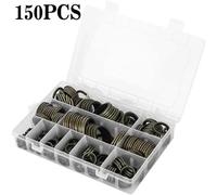 Lkq-Rondelles d'arrêt Bonded Washer Metal Rubber Oil Drain Plug Gasket Fit M6 M8 M10 M12 M14 M16 Combined Washer Sealing Ring solide et durable(150PCS)