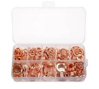 Lkq-Rondelles d'arrêt Copper Washer Kit O-Ring Gaskets M5-M14 Flat Sealing Rings For Injectors/Drain Plugs, 400pcs solide et durable