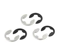 Lkq-Rondelles d'arrêt M1.2 M1.5 M2 M2.5 To M24 Black 65Mn Steel 304 Stainless Steel E Clip Circlip Retaining Ring Washer, solide et durable(304 Stainless Steel,M10 (10pcs))