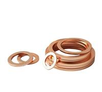 Lkq-Rondelles d'arrêt M3 M4 M5 M6 M8 M10 M12 M14 M16 M18 M20 M22 M24 M27 M30 DIN7603 Boat Red Brass Copper Crush Sealing Washer Flat Seal Ring Gasket solide et durable(M18x24x1 (10pcs))