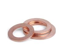 Lkq-Rondelles d'arrêt M7-M60 Flat Copper Crush Washer Sealing Ring, 20Pcs, solide et durable(M42.5)