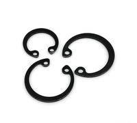 Lkq-Rondelles d'arrêt M8 To M30 304 Stainless Steel Black 65mn Manganese C Type Internal Circlip Retaining Clip Snap Ring, solide et durable(Black 65mn steel,10pcs M22)