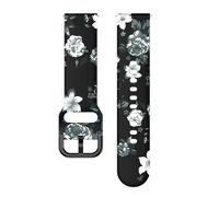 LKQASD Bracelet 20 mm/22 mm Compatible avec Galaxy watch 4/5/5 pro/Classic 46 mm/Active 2 Bracelet en silicone d'impression Compatible avec le bracelet GTR/GTS 4 ( Color : 9 black gray , Size : 22mm )