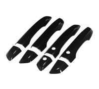 LKRGBXA Auto Poignée De Porte Pour Civic 10e Génération 2016-21 Poignée Porte Extérieure Noire En Fiber Carbone Garniture Couverture Moulée Avec Décor D'entrée Sans Clé