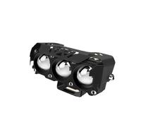 LKRGBXA Avec Spot Lumineux Moto Feux Projecteur LED Antibrouillard Double Couleur Motos Feux Croisement Route Voitures Camions Pour SUV 12V 24V Lentille Phare Conduite