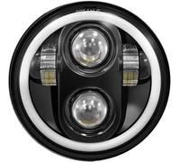 LKRGBXA Phare De Moto Phare LED DRL 5.75 Pouces Remplacement Anneau Halo Blanc 5-3/4 Pouces Pour Indian Pour Scout 2015-2017(1Piece)