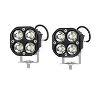 LKRGBXA Phare De Moto Projecteurs Travail LED 3 Pouces 12 V 24 V Phares Pour Motos Feux Antibrouillard À LED 4x4 Tout-terrain VTT(2piece white)