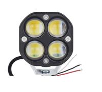 LKRGBXA Phare De Moto Projecteurs Travail LED 3 Pouces 12 V 24 V Phares Pour Motos Feux Antibrouillard À LED 4x4 Tout-terrain VTT(1piece white yellow)